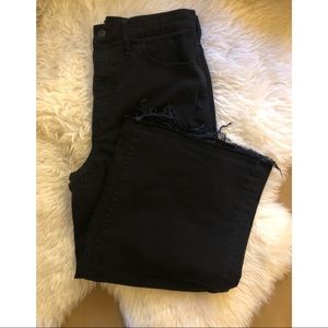 Madewell wide leg crop black jeans EC